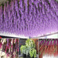 Artificial Wisteria Flower Bean Flower String Violet Plastic Silk Flower Decoration Vine Plant Flower Wedding Fake Flower Rattan