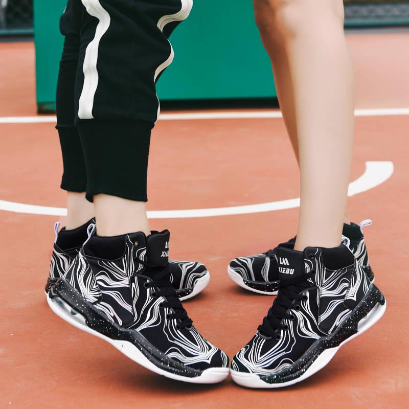 Basketball shoes men's blue sneakers shock-absorbing basketball shoes men's shoes outdoor breathable