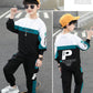 Boys' Long-sleeved Korean Style Suit Pullover Round Neck Sweater Sports Trousers Spring and Autumn Comfortable and Casual Two-piece Suit