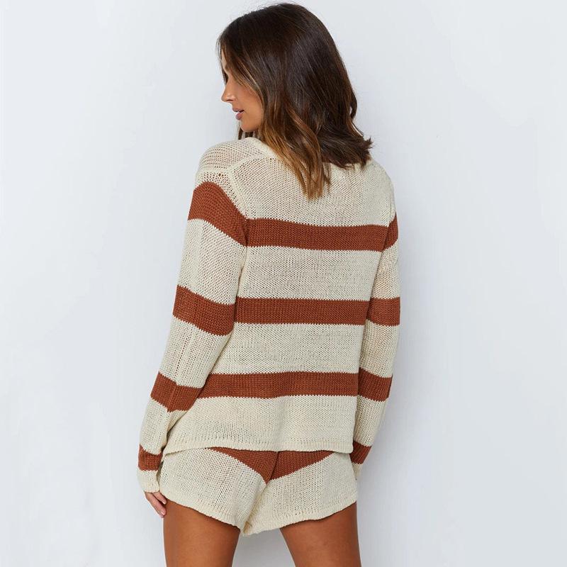 Knitted Sweater Sets Women Lounge Wear for Women Casual Knit Jumpsuit Romper Sets Women Homewear Women Outfits Casual