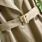 Autumn Korean Fashion Lace-up Small Casual Mid-length Windbreaker Women