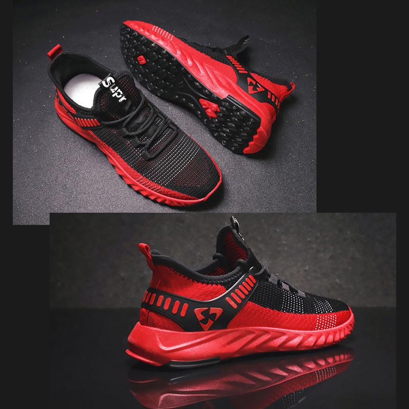 Fashion Fly Woven Breathable Sneakers Men Coconut Shoes Transparent Bottom Sports Shoes Men's Running Shoes