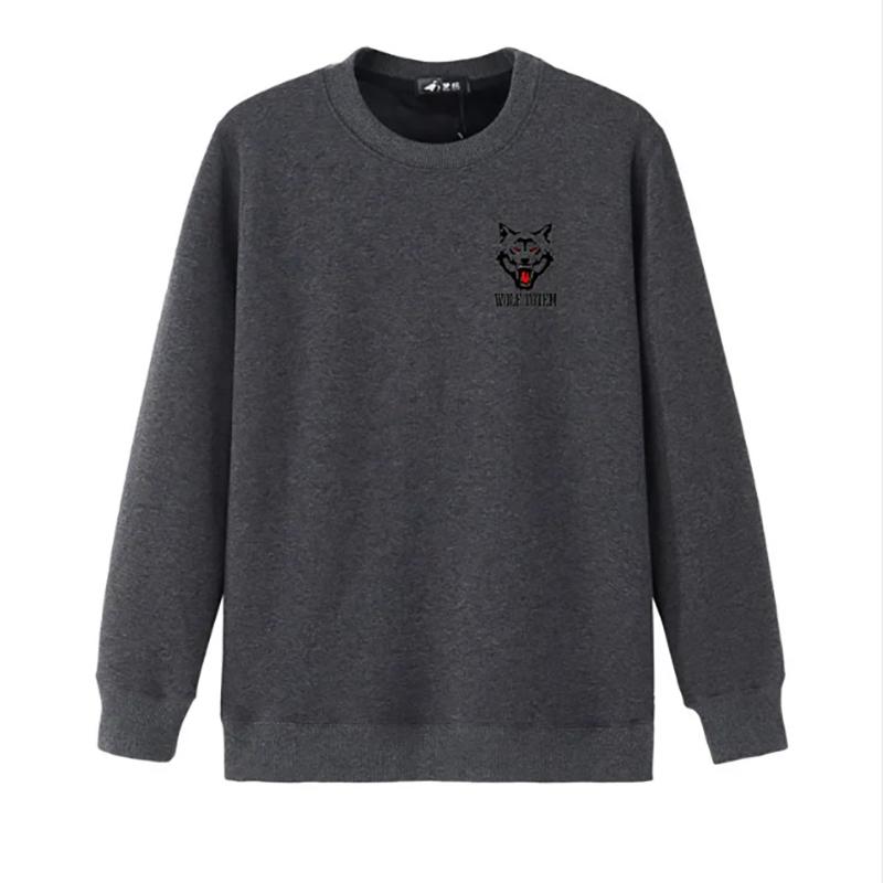 Sweater for Men Plus Velvet Pullover Casual Loose Sweatshirts Thick Long-sleeved Plus Size Warm Bottoming Sweater