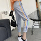 Summer Casual Sports Pants Korean Women's Loose-fitting Feet Are Thinner Zipper on Both Sides All-match High-waist Nine-point Pants