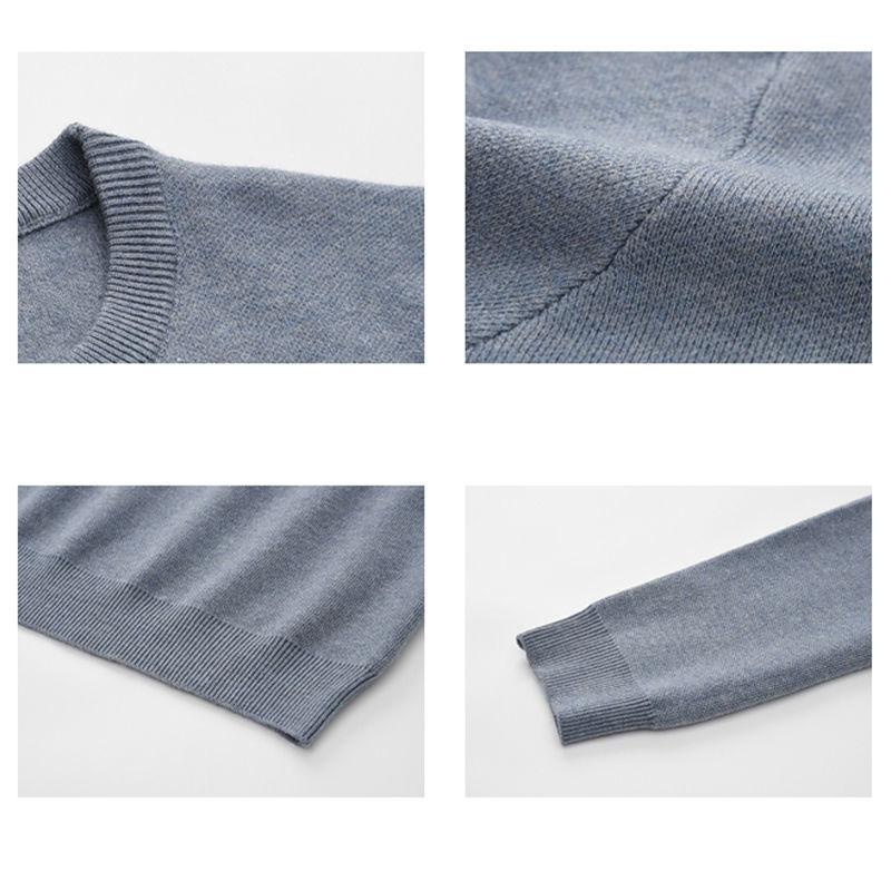 Slim-fit Solid Color Knitted Half High Neck Zipper Sweater Men's Warm and Comfortable Bottoming Shirt