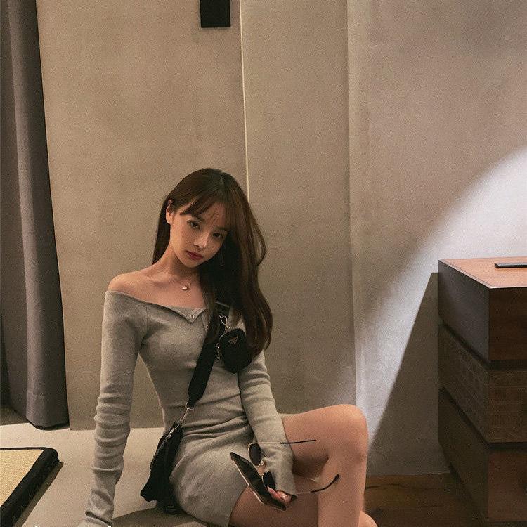 WTEMPOWomen Sexy Temptation Slim Long Sleeve Hip Dress Snap Tight Nightclub Bar