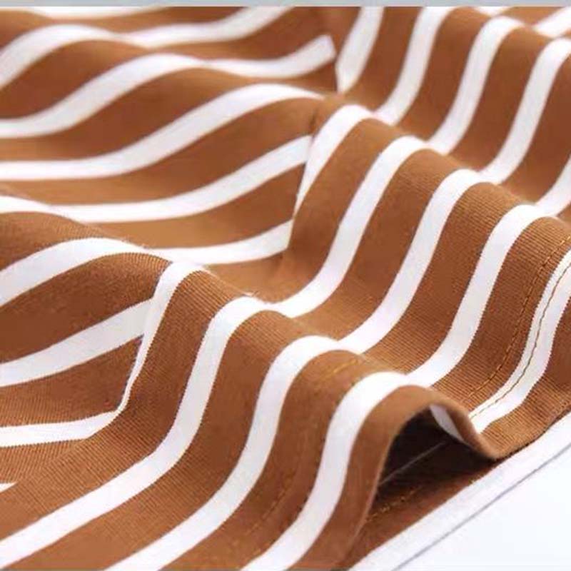 Women's Spring and Autumn Large Size T-shirt  Loose Bottoming Shirt Round Neck Striped Long Sleeve All-match Top