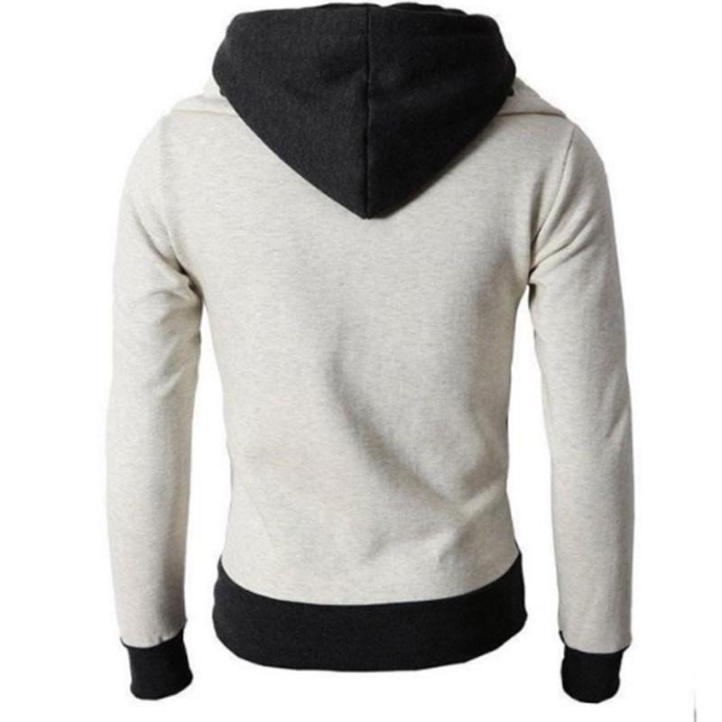 Men's Hooded Zip Sweater Casual Autumn Winter Jacket Sports Outdoor Men's Fake Two Piece Jacket