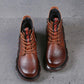 Leather Martin Boots Women's Thick-soled Short Boots Women's Autumn and Spring Leather Boots Lace and Single Boot