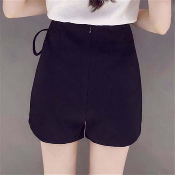 Pofulove Women Anti-light Irregular Skirt Lace-up High Waist Sexy Package Hip Skirt A Word Skirts