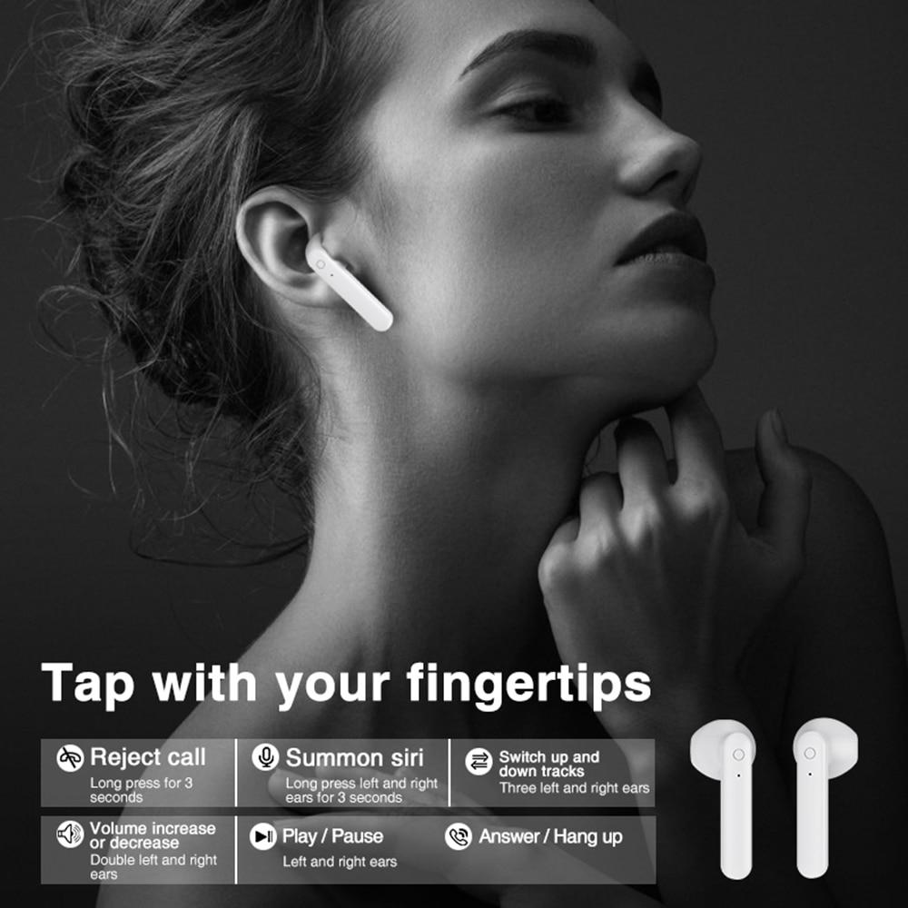 Wireless Headset Bluetooth Power Display Touch Sports Headphone Waterproof Stereo In-ear Earphones