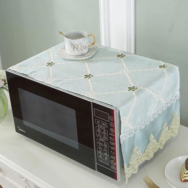 Universal Microwave Oven Cover European Dust Cover Oven Household Rectangular Cover Cloth Cover Towel Home Fabric