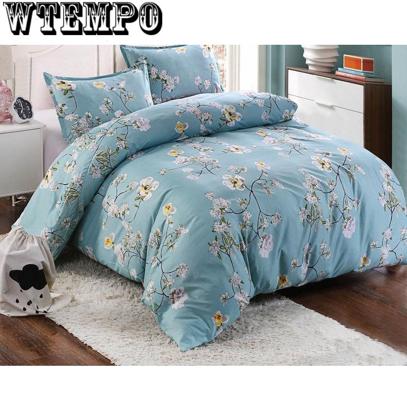 Brand Printed Quilt Cover Four-piece Bedroom Home Bedding Set Comfortable Soft Cotton
