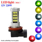 H16 220W Color Natural/ Strobe Light LED Car Front Fog Light Super Bright Headlight Car Light Bulb