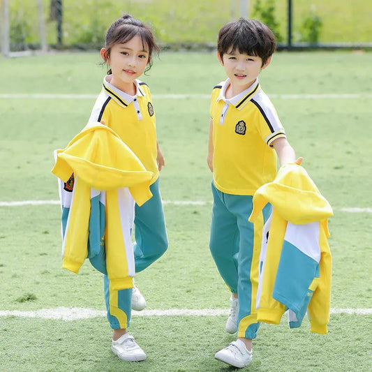2021 Spring and Autumn Sports Suit Kindergarten Uniforms Autumn Primary School Uniforms Children's Class Uniforms Two-piece