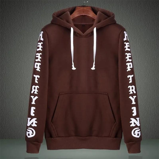 Autumn and Winter Men's Sweater Loose Pullover Hoodie Loose Warm Trendy Knitted Sweatshirts