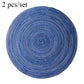 2pcs/set Non Slip Cotton Round Heat Insulation Table Mug Mat Pad Placemat Coasters Home Decor