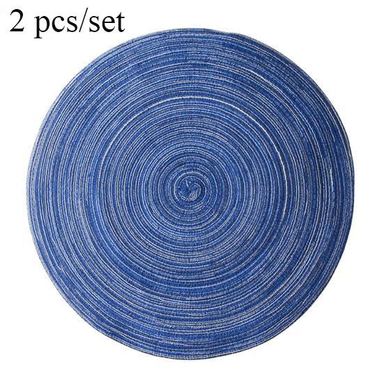 2pcs/set Non Slip Cotton Round Heat Insulation Table Mug Mat Pad Placemat Coasters Home Decor