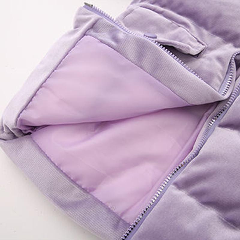 Girls In The Winter Long Thick Padded Coat The Big Boy In The Autumn and Winter Style Padded Jacket with Rabbit Ears Hooded Top