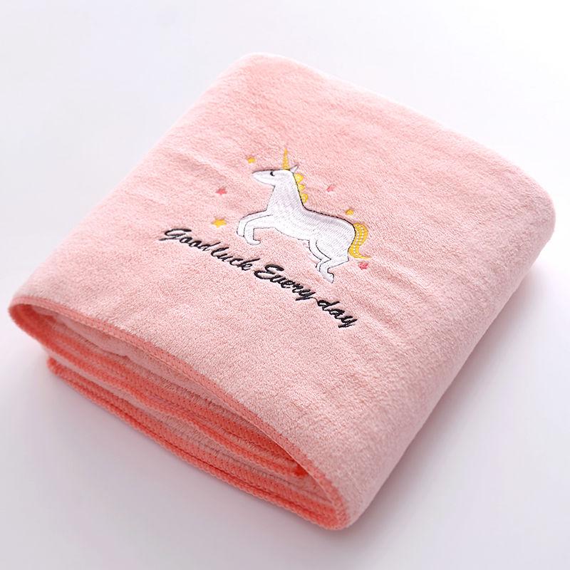 Bath Towel + Towel Coral Fleece Soft Skin-friendly Large Bath Towel Bath Towel Cute Bath Towel Pure Cotton Absorbent and Easy To Carry