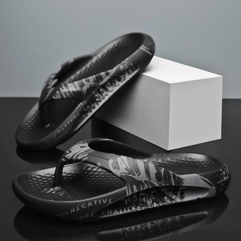 Summer Slippers Men's Flip Flops Thick Bottom Soft Bottom Home Non-slip Slippers Outdoor Beach