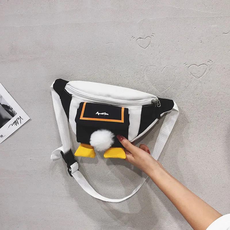 Canvas Bag Women's Casual Simple Solid Color Shoulder Bag Korean Version of Nylon Cloth Cute All-match Messenger Bag