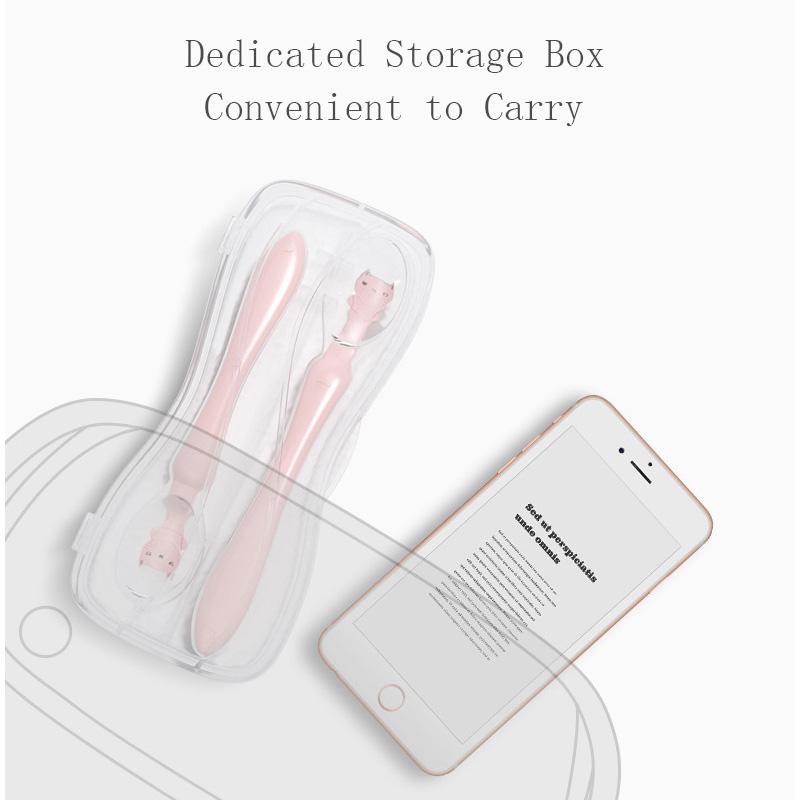 Baby Feeding Spoon with Storage Box Non-Slip Baby Trainning Spoon Food Grade Silicone Cute Baby Feeding Tableware
