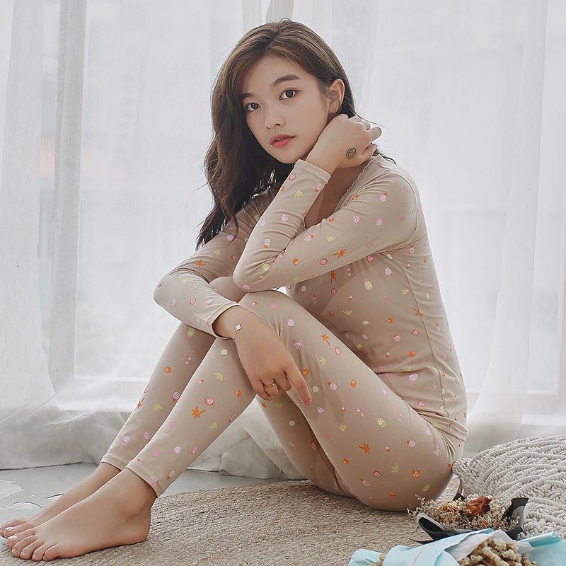 Women's Soft Polyamide Thermal Long Sleeve Underwear Set for Ladies