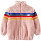 Girls' Jackets Autumn and Winter Clothes Lamb Wool Plus Velvet Thick Warm and Windproof Jacket