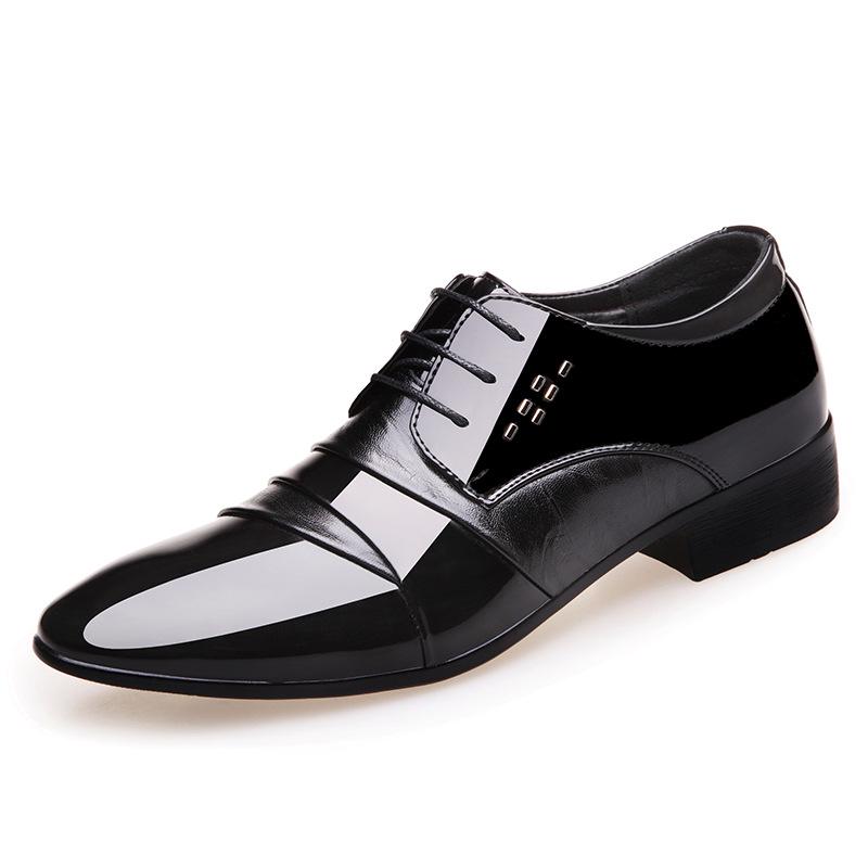 Men's Casual Pointed Toe Business Shoes Lace Up Leather Formal Dress Office Oxfords