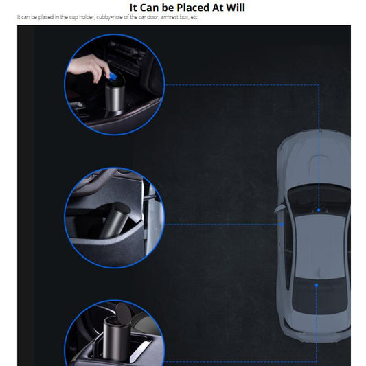 Car Trash Can Storage Bag Box Front Row with Cover Car Built-in Bucket Can Hold Cup Holder Large Capacity Desktop Push Trash Can