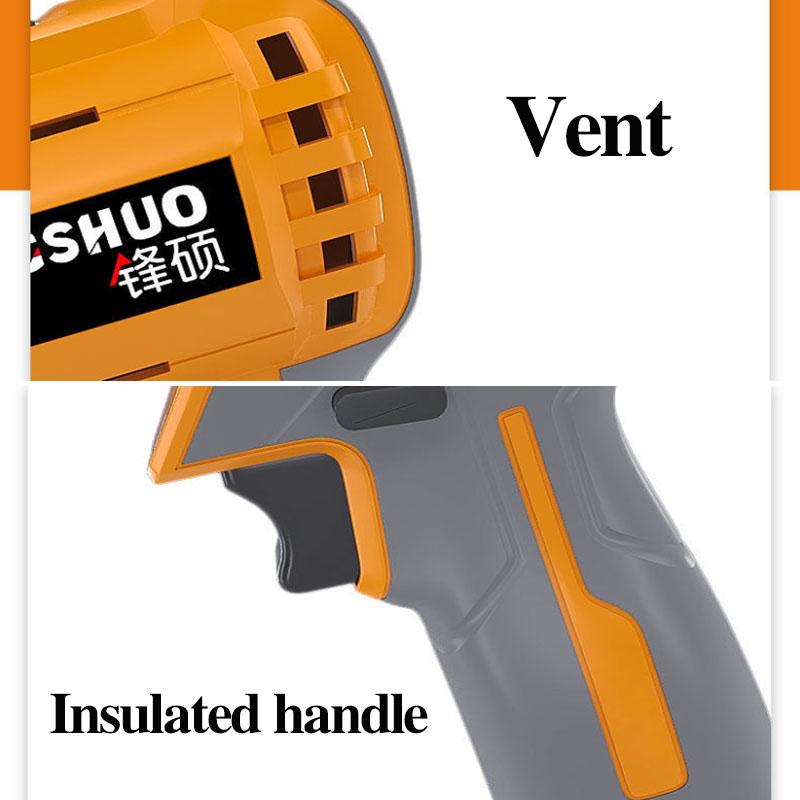 Household Luxury Cordless Drill Set Large Torque Electric Screwdriver with Two Batteries and Tool Box