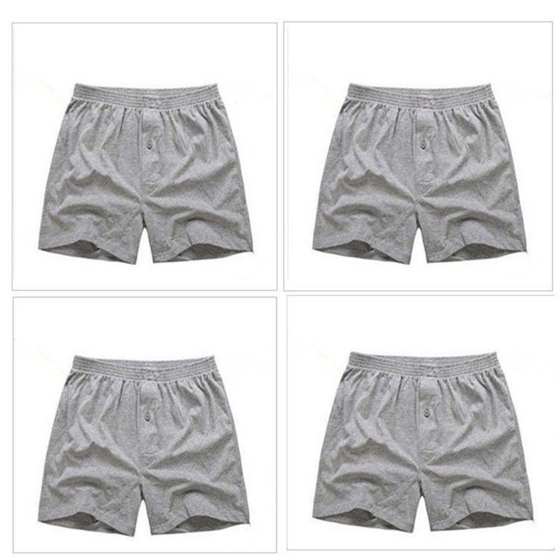 4-pack Men's Briefs Boxer Loose Plus Size Cotton Home Boxer Shorts