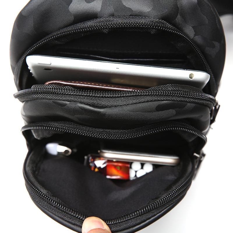 Chest Bag Men Black Waterproof Mobile Phone Camouflage Messenger Bag Outdoor Sports Shoulder Bag