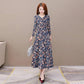 Retro Runway Designer Dress Women's Long Sleeve Print Shirt Dress Office Work Dress Femme