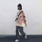 Pofulove Korean Turtleneck Color-matching Sweater Female Loose Pattern Wild Sweater Autumn Winter