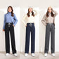 Women's Wide-leg Pants Spring and Autumn High-waisted Slim Straight-leg Trousers Loose Sports Casual Sweatpants