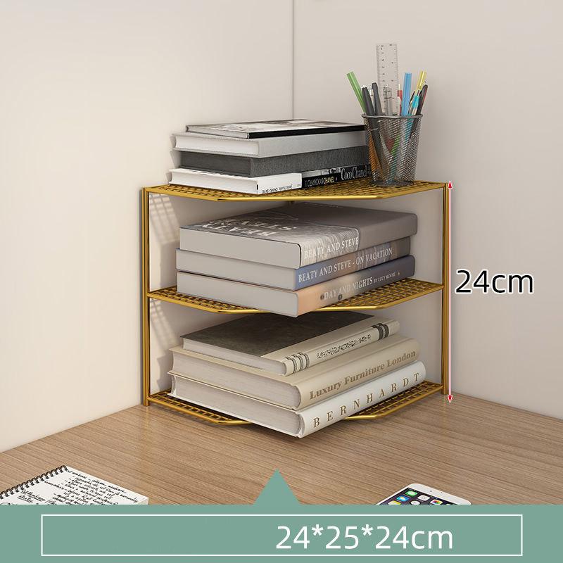 Bookcase Corner Shelf Simple Desk Corner Corner Cabinet Bay Window Desktop Triangle Corner Bookcase Storage Rack