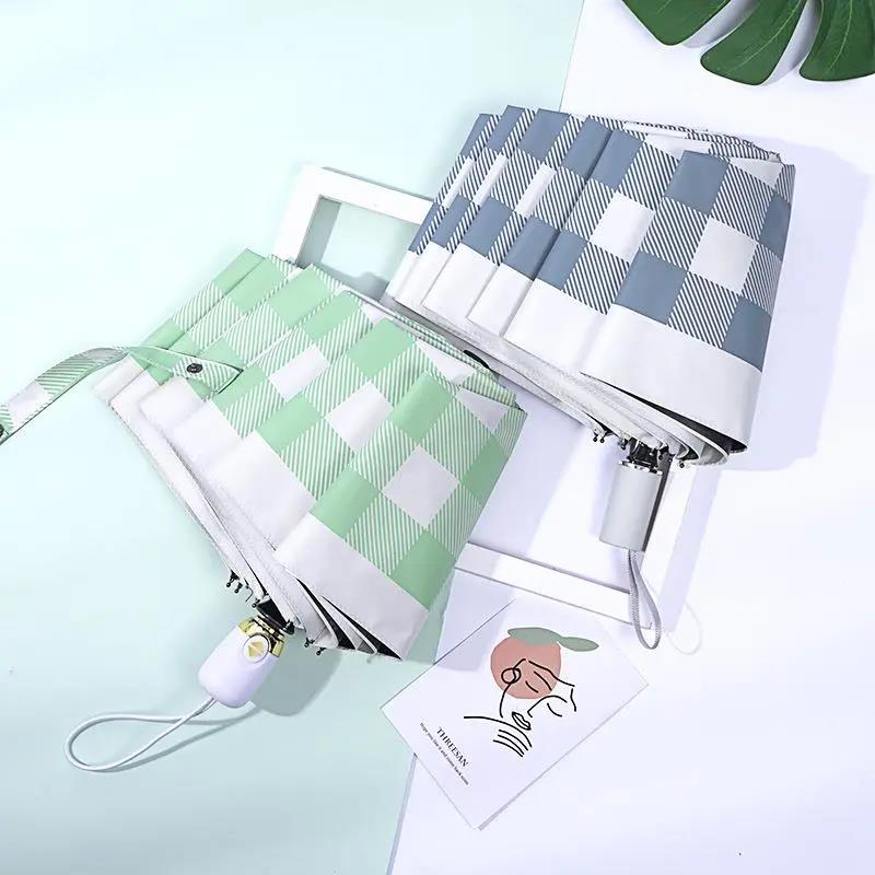 Sunny Umbrella Dual-use Retro Literary Lattice Sunshade Sunscreen UV Protection Sun Umbrella
