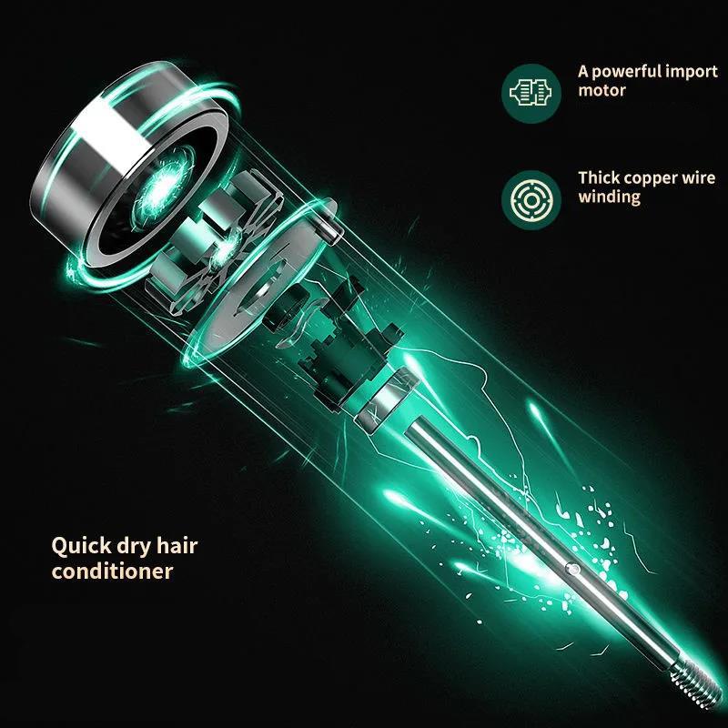 1200W Inverter Hair Dryer Set Blu-ray Care Hot/cold Hair Dryer Portable Foldable Barber Equipment