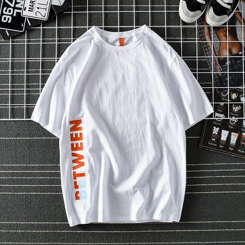 Cotton Short-sleeved Men's T-shirt New Summer Loose All-match T-shirt for Men