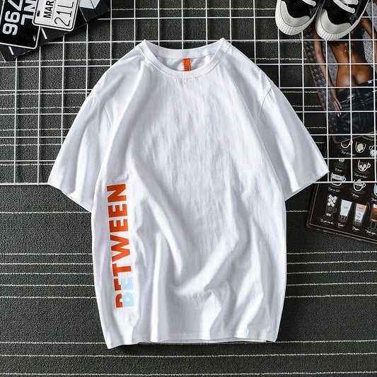 Cotton Short-sleeved Men's T-shirt New Summer Loose All-match T-shirt for Men