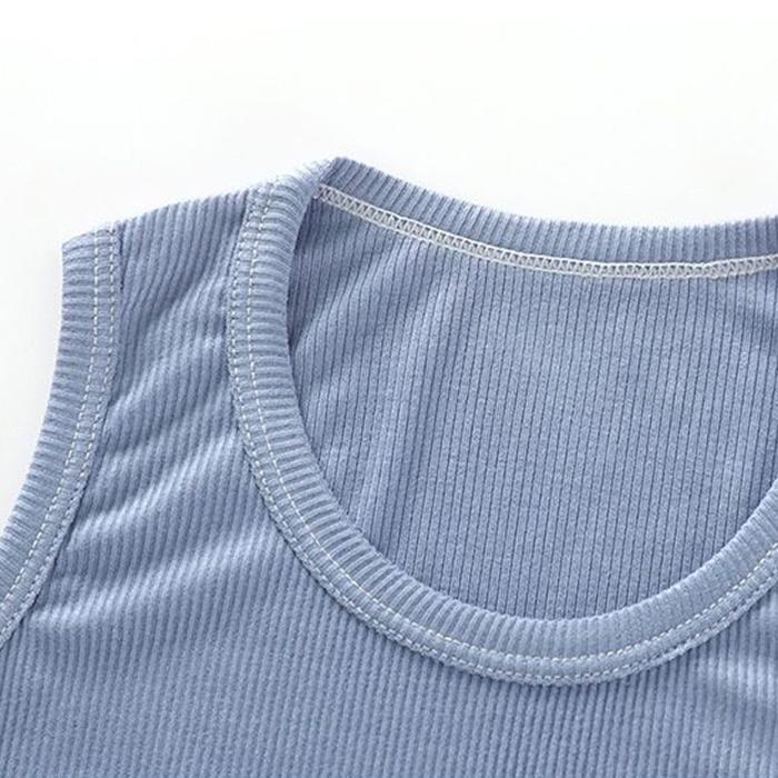 Children's Pajamas Summer Thin Boy's Cotton Sleeveless Vest Shorts Set Baby's Air Conditioning Clothing Girls' Home Clothes