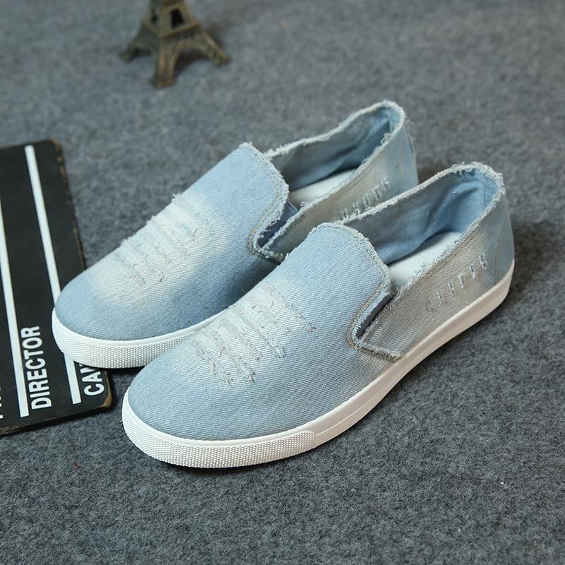 WTEMPOMen Casual Shoes Non -Leather Man Flats Platform Canvas Loafers Fashion Leisure Breathable Sof