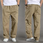 Autumn Plus Size Men's Wide-leg Pants Multi-pocket Overalls Straight Casual Pants Outdoor Loose Version Sports Pants