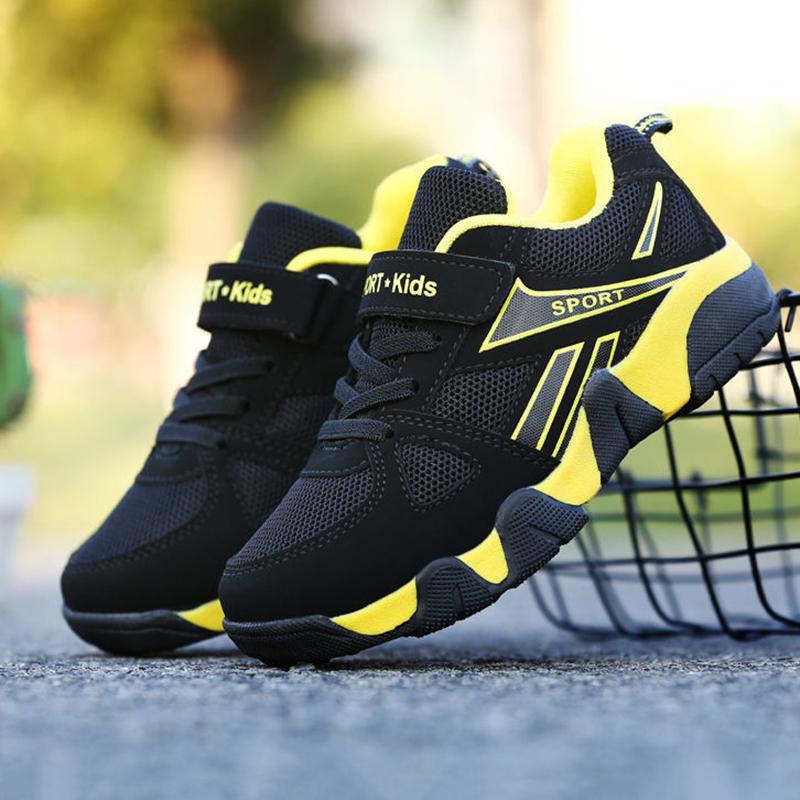 Boys' Sports Shoes for 4-15 Years Old Spring and Autumn Mesh Breathable Non-slip Shoes Children's Casual Shoes Lightweight Student Travel Shoes