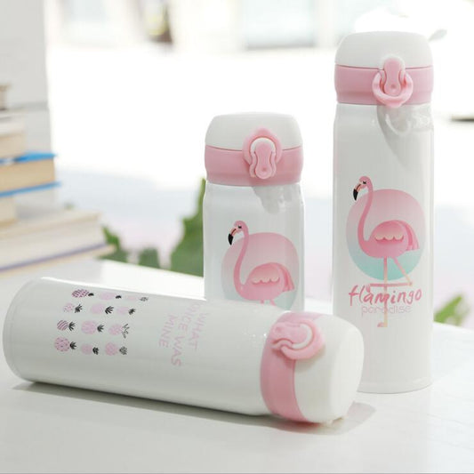 Cartoon Tea Water Cup Stainless Steel Vacuum Insulated Coffee Mug Travel Water Bottle