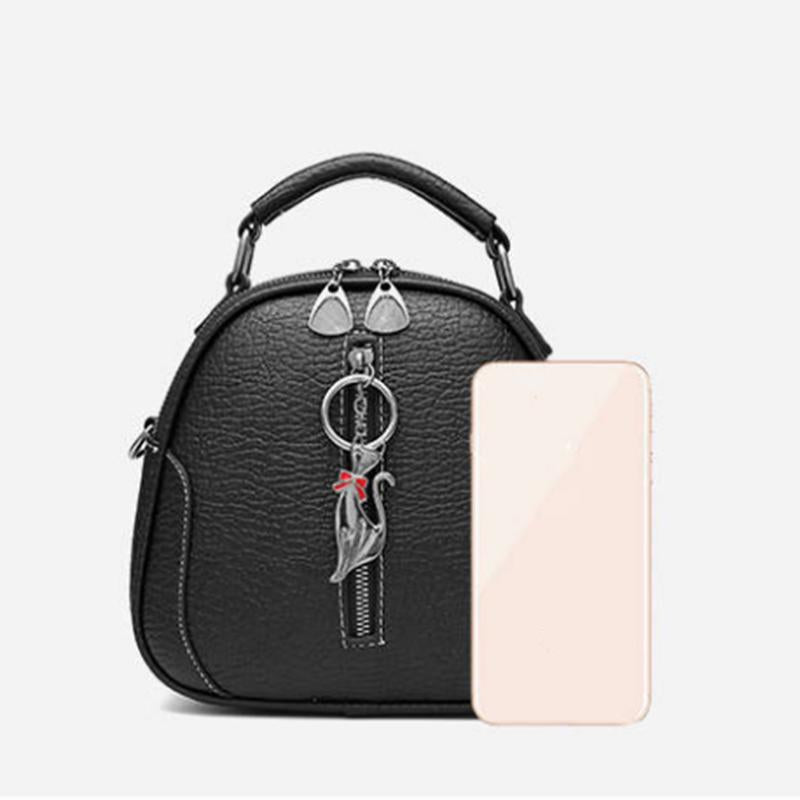 Women Genuine Leather Hand Bag Multifunction Crossbody bag Waterproof Shoulder Bag Leisure Round Bag