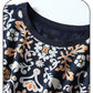 Short-sleeved Ice Silk Dress Female Summer Retro Floral Thin Loose Skirt Simulation Silk Temperament Printed Pleated Dress A-line Skirt