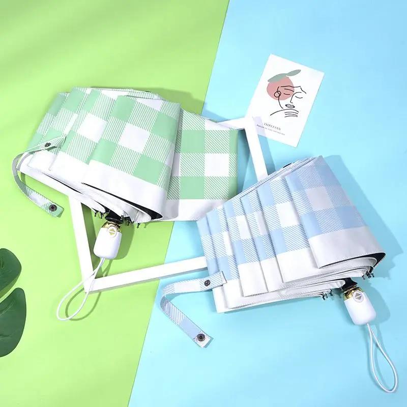 Sunny Umbrella Dual-use Retro Literary Lattice Sunshade Sunscreen UV Protection Sun Umbrella